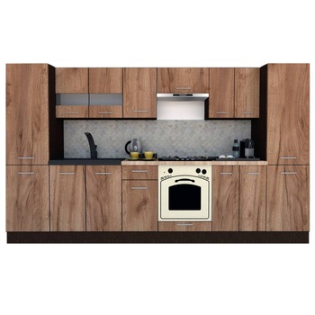 Set Bucatarie Marina New 340 5A, Wenge / Decor K004, 340 x 195,5 x 60 cm Set Bucatarie Marina New 340 5A, Wenge / Decor K004, 340 x 195,5 x 60 cm