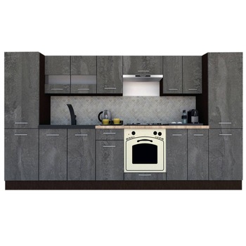 Set Bucatarie Marina New 340 5A, Wenge / Decor K352, 340 x 195,5 x 60 cm Set Bucatarie Marina New 340 5A, Wenge / Decor K352, 340 x 195,5 x 60 cm