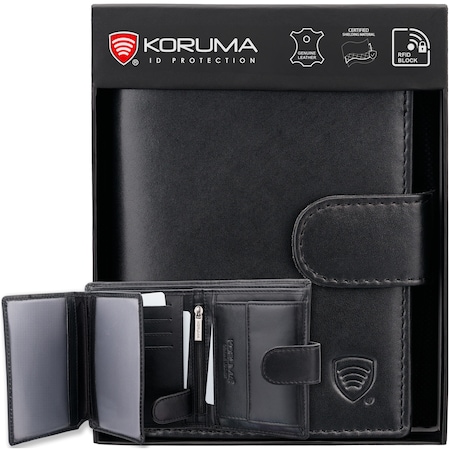 Portofel din piele naturală cu protecție RFID