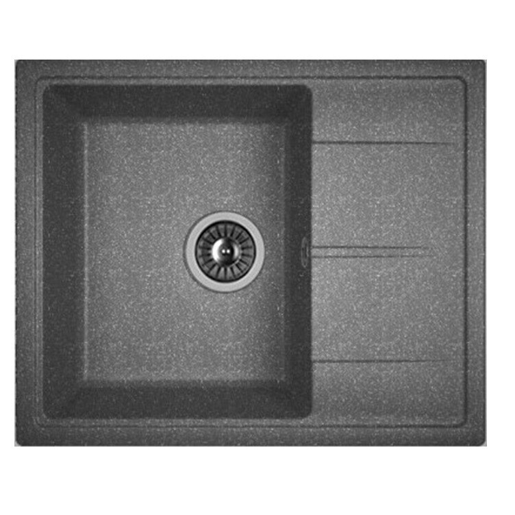 Chiuveta marmura/granit, forma dreptunghiulara, 580 x 470 mm, adancime cuva 200 mm, negru