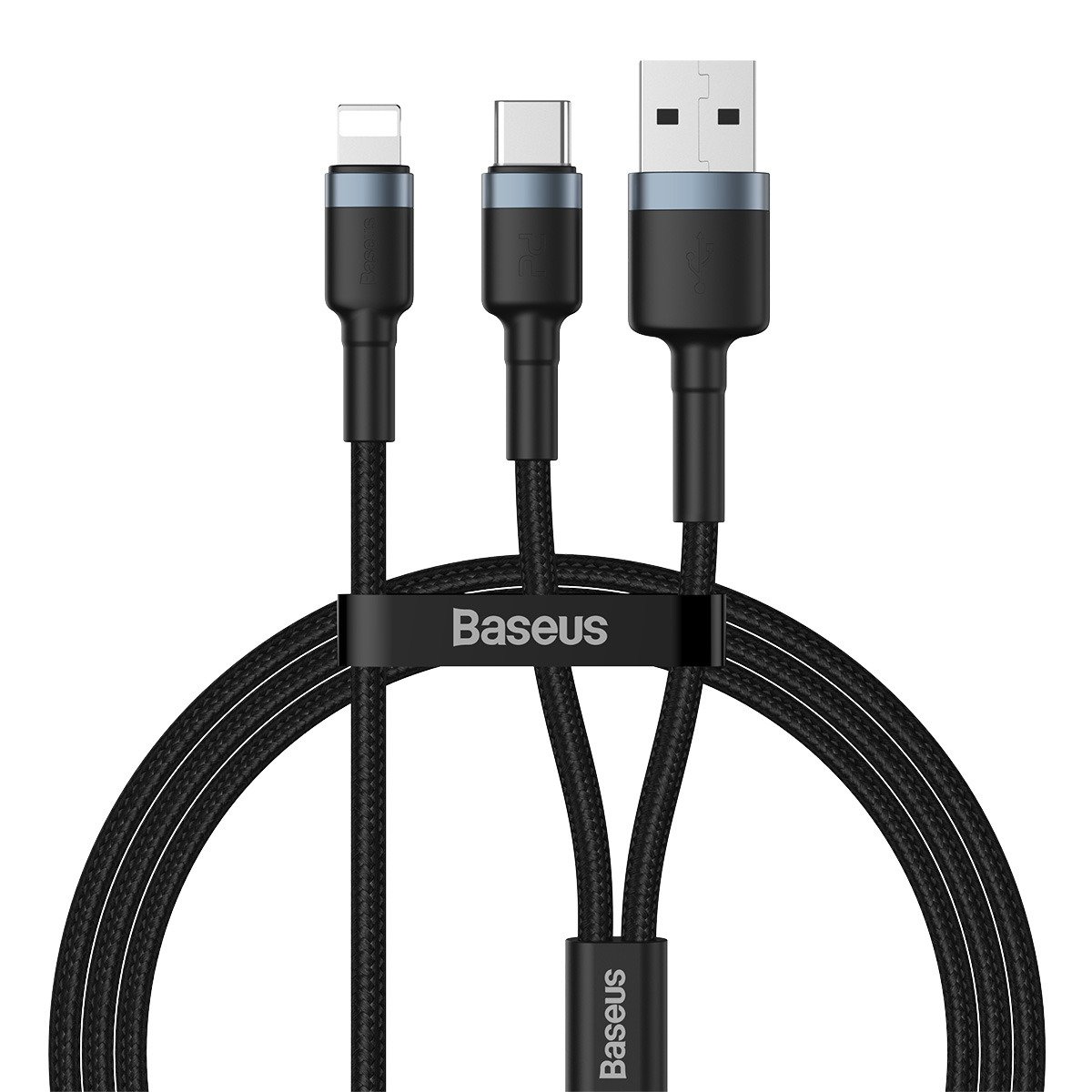 Cablu Incarcare Multifunctional Baseus Cafule, USB / USB-C, 18W, 2.4A, 480 Mbps, 1.2m Black