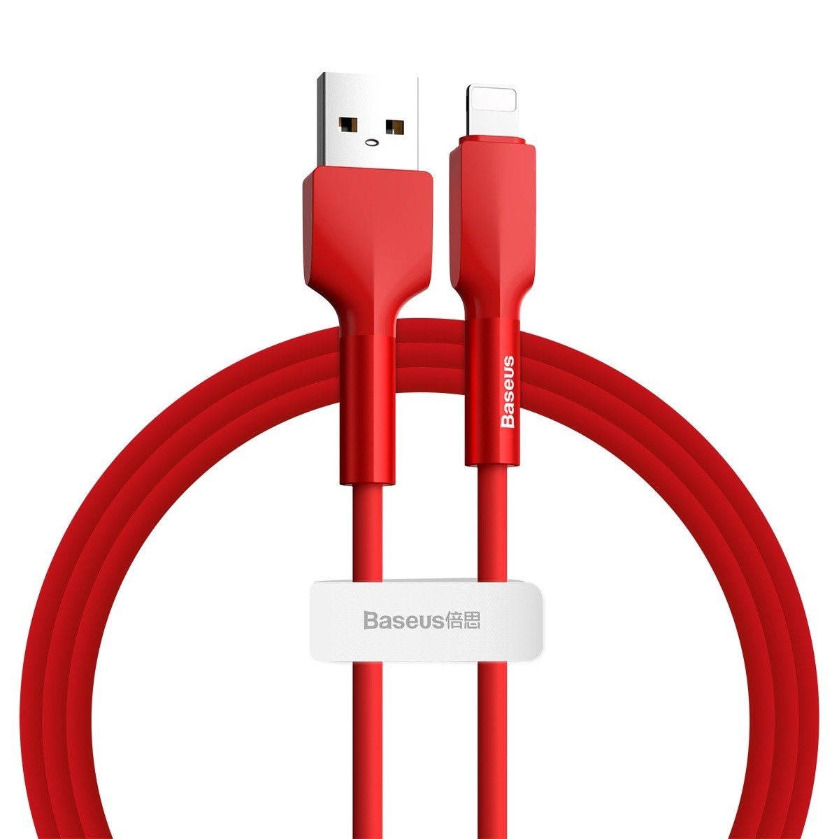 Cablu Incarcare Baseus, USB-C, Silicon, 2.4 A, 1 m, Rosu