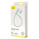Cablu pentru incarcare si transfer de date Baseus Bracelet, USB/USB Type-C, 5A, 22cm, Mint