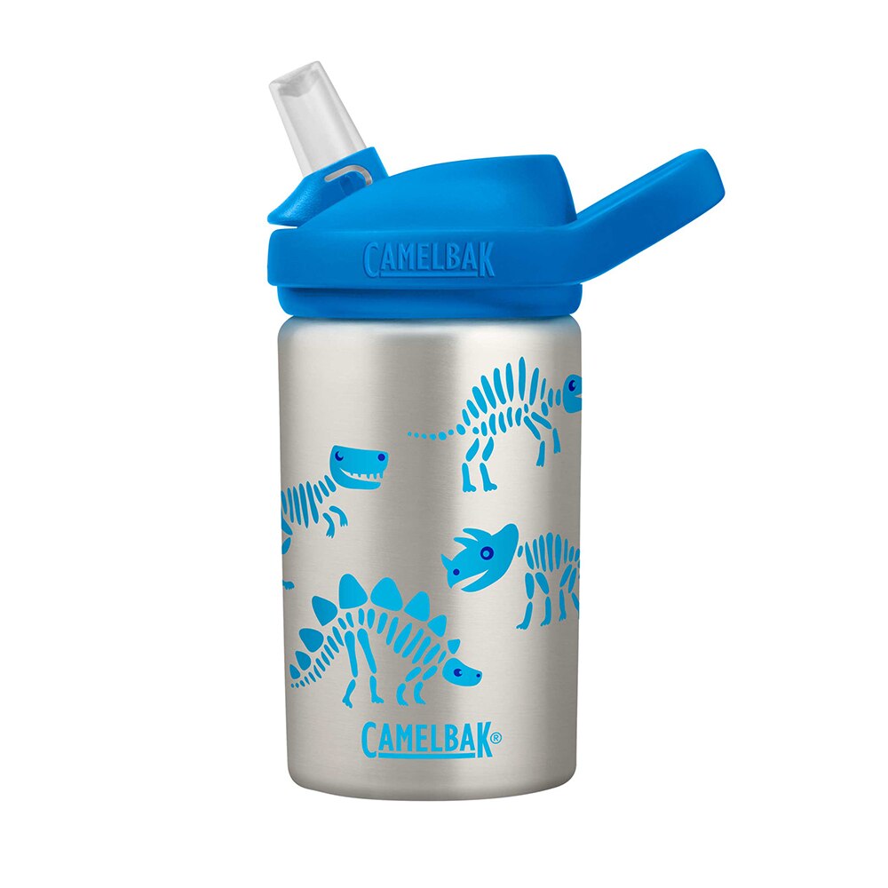 Bidon de apa Eddy+ Kids 14oz, SST, Dino Bones, Albastru/Rosu