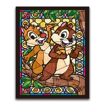 Set creativ tablou 5D cu diamante AMTMBS, Model Chip si Dale Set creativ tablou 5D cu diamante AMTMBS, Model Chip si Dale