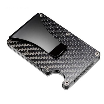 Portofel din Fibra de Carbon, Unisex, tip Portcard cu Protectie RFID
