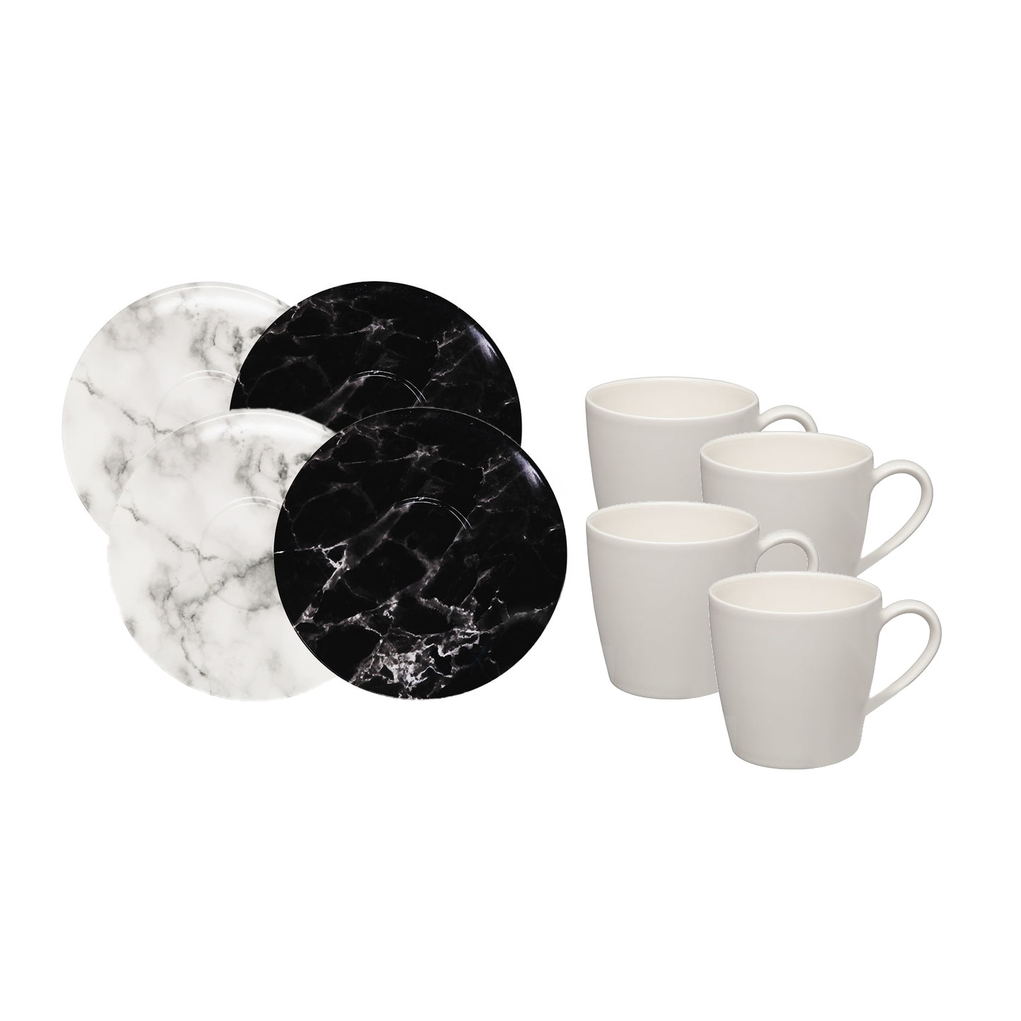 Set de cafea 8 piese, Like Villeroy & Boch, Marmory, portelan