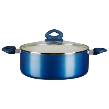 Oala ceramica Hausberg, HB-H-712B, NR. 20, 2l, BLEU Oala ceramica Hausberg, HB-H-712B, NR. 20, 2l, BLEU