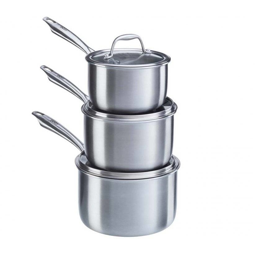 Set 3 Cratite din Otel Cooks Professional G4586, 3 Straturi Diferite de Otel 304 si 430, Difuzare Perfecta a caldurii