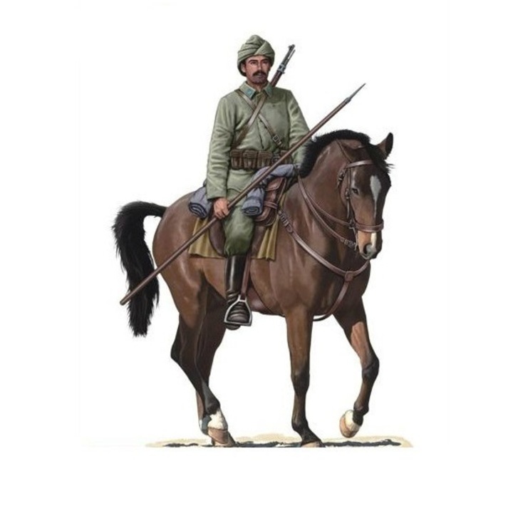 Комплект фигурки HaT Турска кавалерия от Първата световна война 15 бр. 1:72 HAT 8274