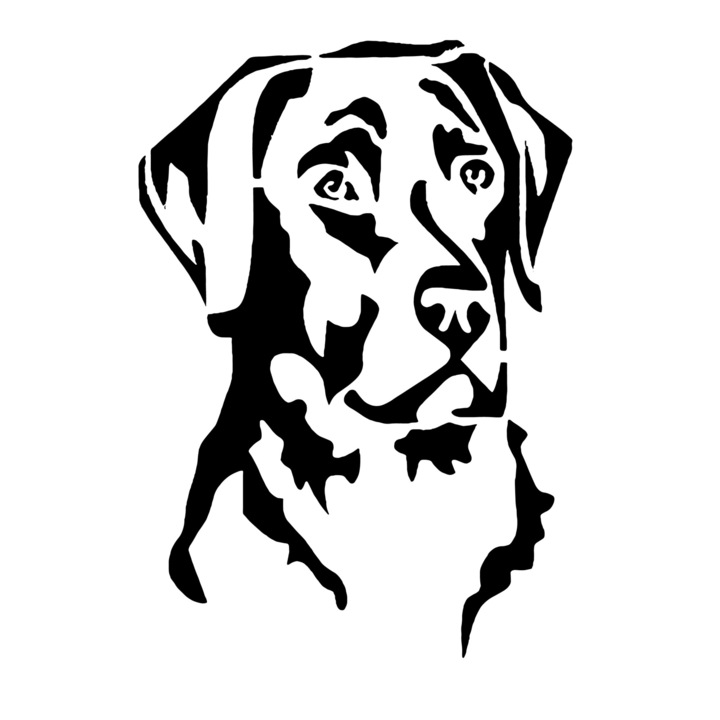 Sablon decorativ Loyal Eyes, reutilizabil, plastic, maro, A4