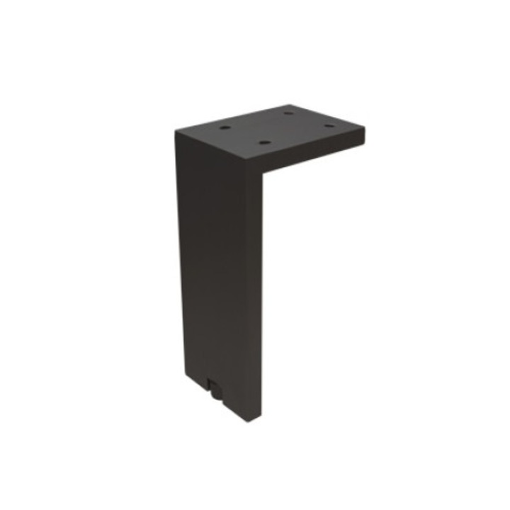 Fonda állítható bútorláb, szálcsiszolt fekete kivitel, H:200 mm