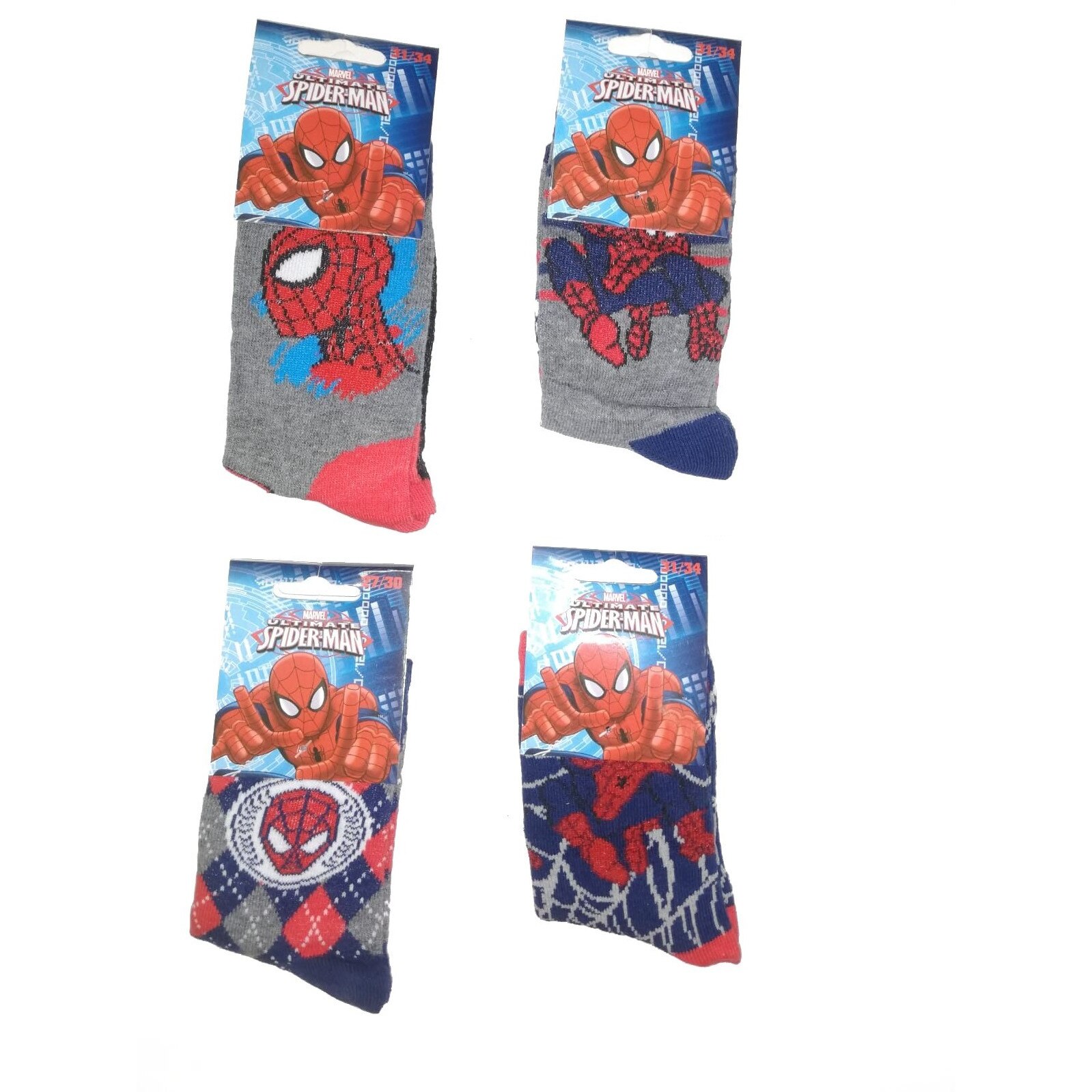 Set 4 sosete Spiderman 5369, Multicolor