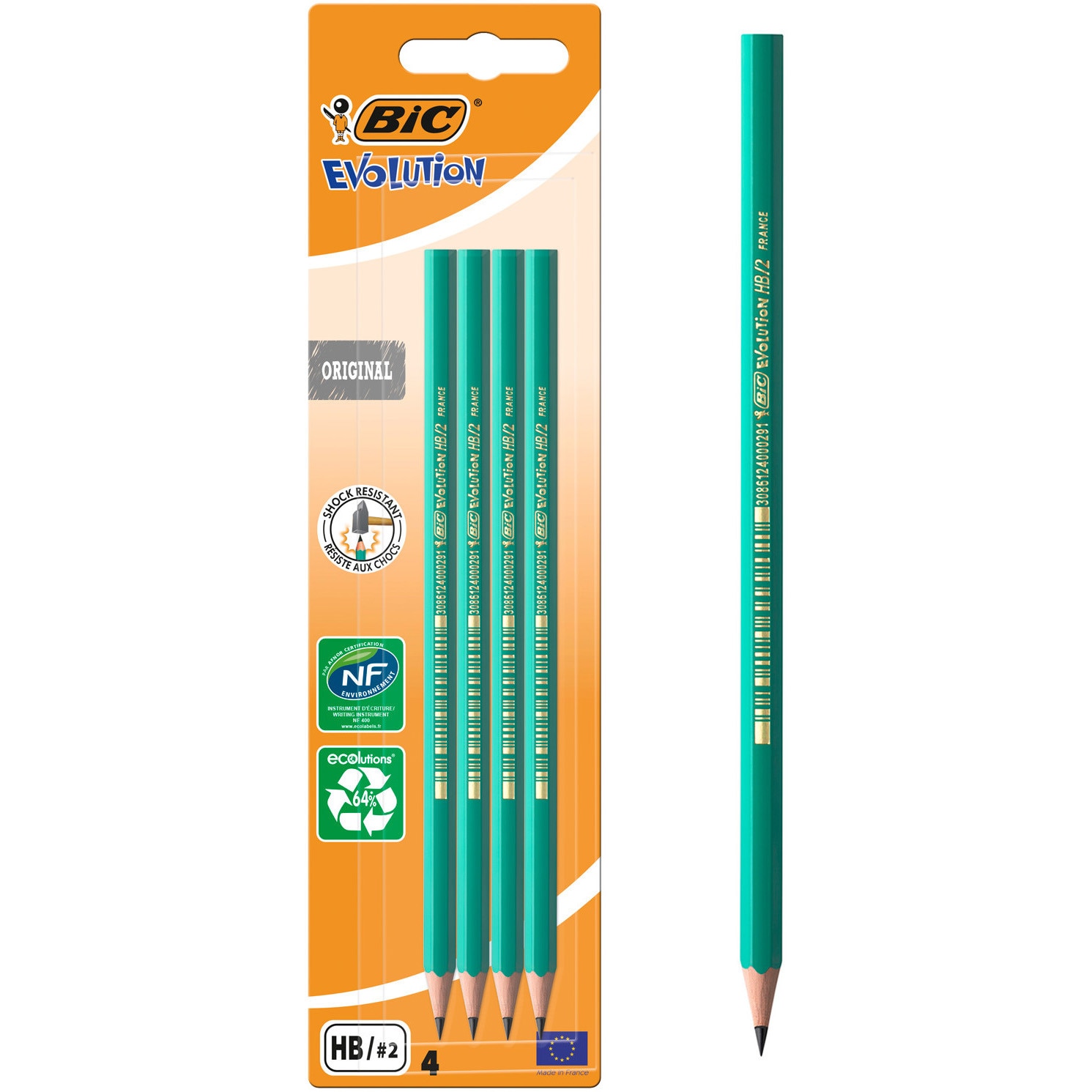Creion grafit BIC ECO Evolution 650, 4 bucati