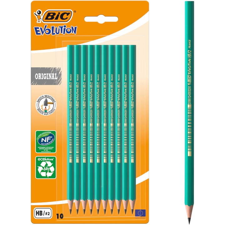Creion grafit BIC ECO Evolution 650, 10 bucati