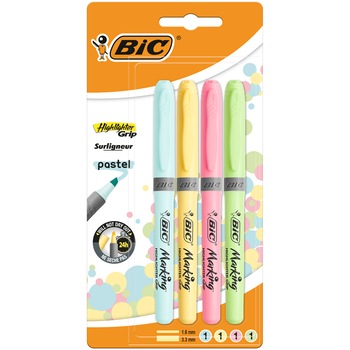 Evidentiator Brite Liner Grip Pastel Bl/4 - bleu. galben pal. roz pal. lime Evidentiator Brite Liner Grip Pastel Bl/4 - bleu. galben pal. roz pal. lime