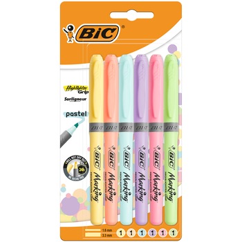 Evidentiator Brite Liner Grip Pastel Bl/6 - bleu. galben pal. roz pal. lime. violet. corai Evidentiator Brite Liner Grip Pastel Bl/6 - bleu. galben pal. roz pal. lime. violet. corai