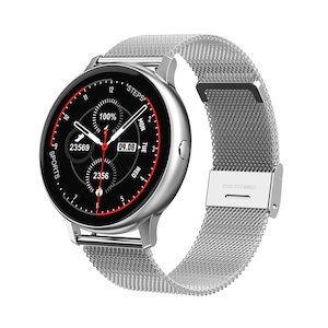 Ceas Smartwatch si Bratara Inteligenta 2 in 1 DT 2021 PRO, Full Color OLED si FullTouch display, Notificari Apeluri/SMS/Whatsapp/Facebook, Monitorizare puls si bataile inimii, 9 Moduri Sport, Interfete multiple, diverse functii, Silver Metalic