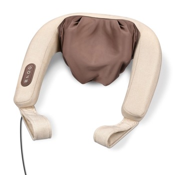 Aparat de Masaj cu 2 Trepte de Intensitate, Capete de Masaj 4D, Crem/Maro Aparat de Masaj cu 2 Trepte de Intensitate, Capete de Masaj 4D, Crem/Maro