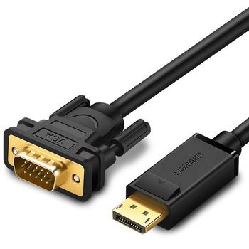 Cablu DisplayPort la VGA UGREEN DP105, FullHD, Unidirectional, 1,5m Negru Cablu DisplayPort la VGA UGREEN DP105, FullHD, Unidirectional, 1,5m Negru