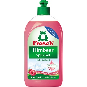 Detergent de vase ecologic Frosch, Zmeura, 500 ml Detergent de vase ecologic Frosch, Zmeura, 500 ml