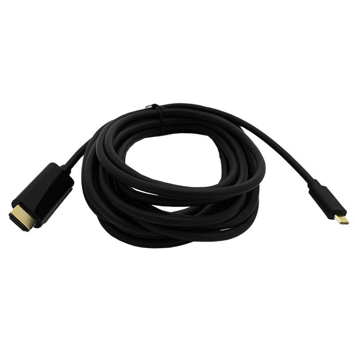 Кабел USB 3.1 Type C към HDMI (4K-2K) 5m, черен