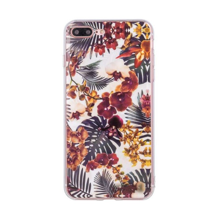 Husa iPhone XS Max, Imprimeu Flori, Maro