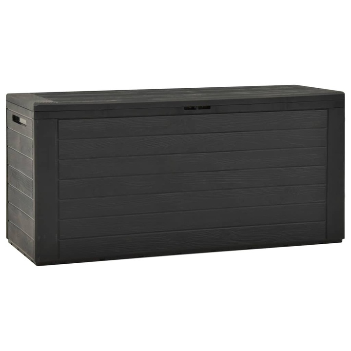 Lada depozitare pentru exterior vidaXL, Polipropilena, 116 x 44 x 55 cm, Antracit