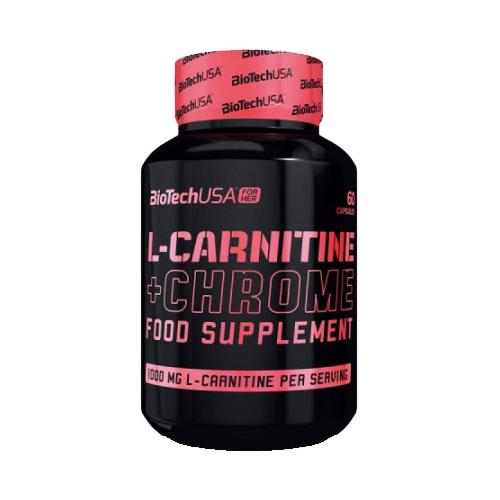 Supliment Alimentar L-Carnitina cu Chrome Pentru Ea 60 capsule Bio Tech USA