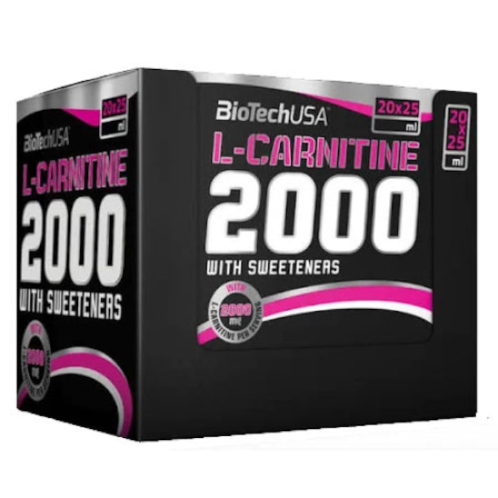 l-carnitina fiole 2000 Supliment Alimentar miligrame 20 Bio Tech USA flavus10