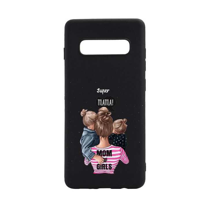 Силиконов калъф Unique за Samsung Galaxy S10 Plus, Girl + Mom, B556