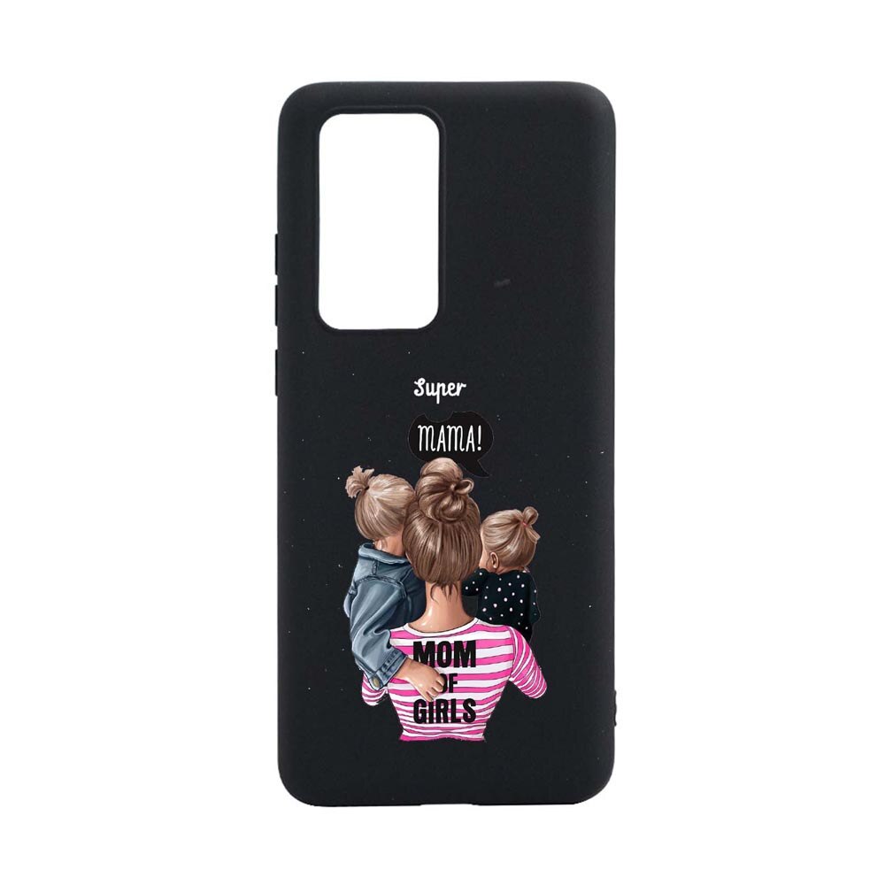 Husa Huawei P40 Pro, Girl + Mom, rezistenta la uzura, anti-alunecare, din silicon Premium, B556