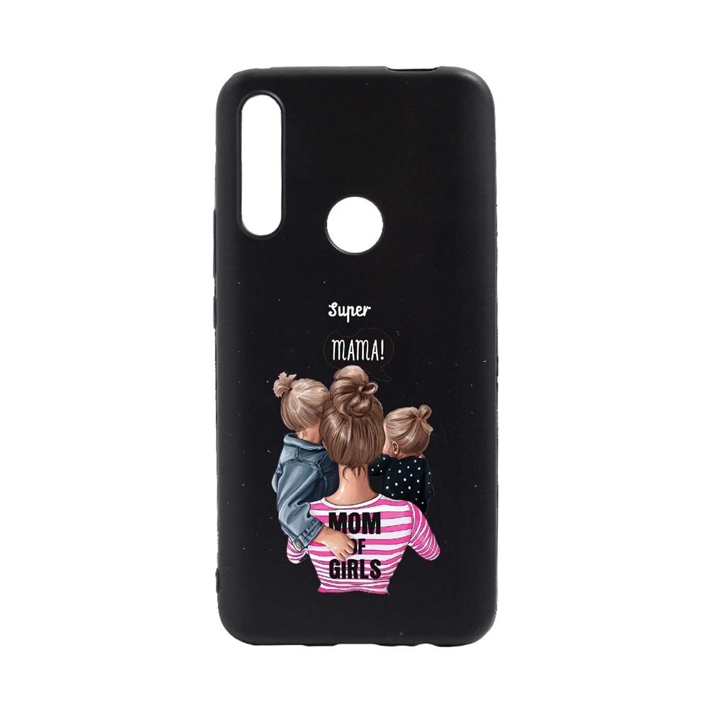 Husa Huawei Y7 2019, Girl + Mom, rezistenta la uzura, anti-alunecare, din silicon Premium, B556