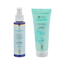 set 2 produse bio-organice pentru ingrijirea picioarelor umflate cu senzatie de greutate si care retin apa 200ml lakshmi ice gel 100ml si fluid protector 100ml imagen 29_0_
0