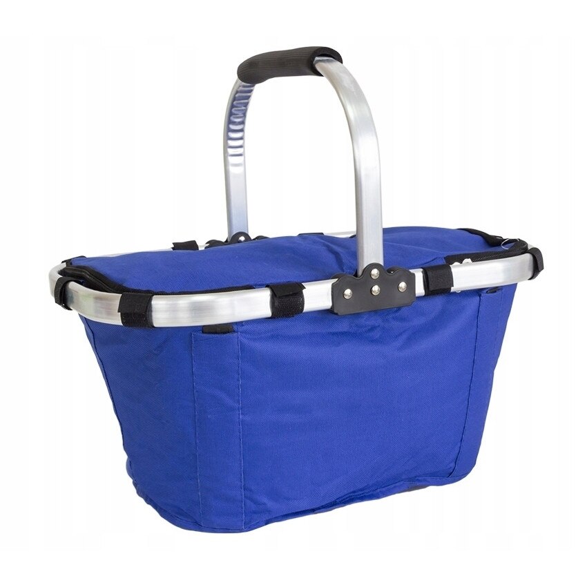 Cos de Picnic Albastru cu Maner Pliabil, Izolat Termic