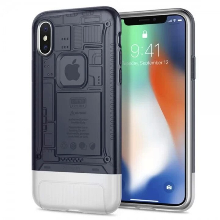 Husa Retro pentru iPhone X Black