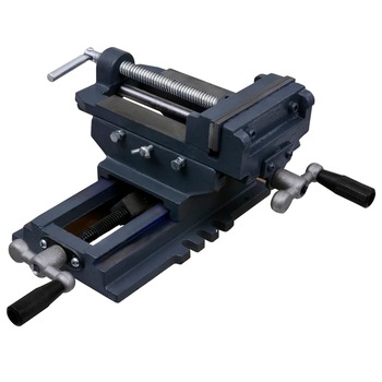 Menghina in cruce cu actionare manuala, vidaXL, Fier, 127 mm, Gri Menghina in cruce cu actionare manuala, vidaXL, Fier, 127 mm, Gri