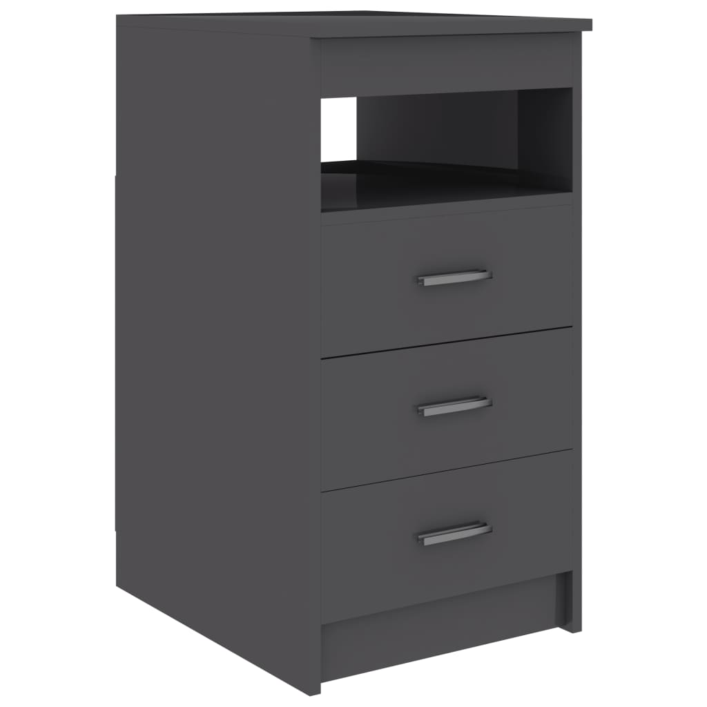 Dulap cu sertare vidaXL, PAL extralucios, 40 x 50 x 76 cm, Gri