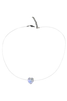 Choker transparent, cristal inima, Aurora Boreala Choker transparent, cristal inima, Aurora Boreala