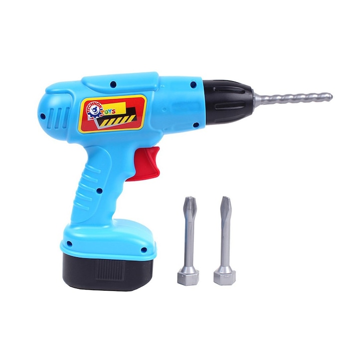 Механичен винтоверт Technok Toys W3312, светлосиньо, за деца над 3 години