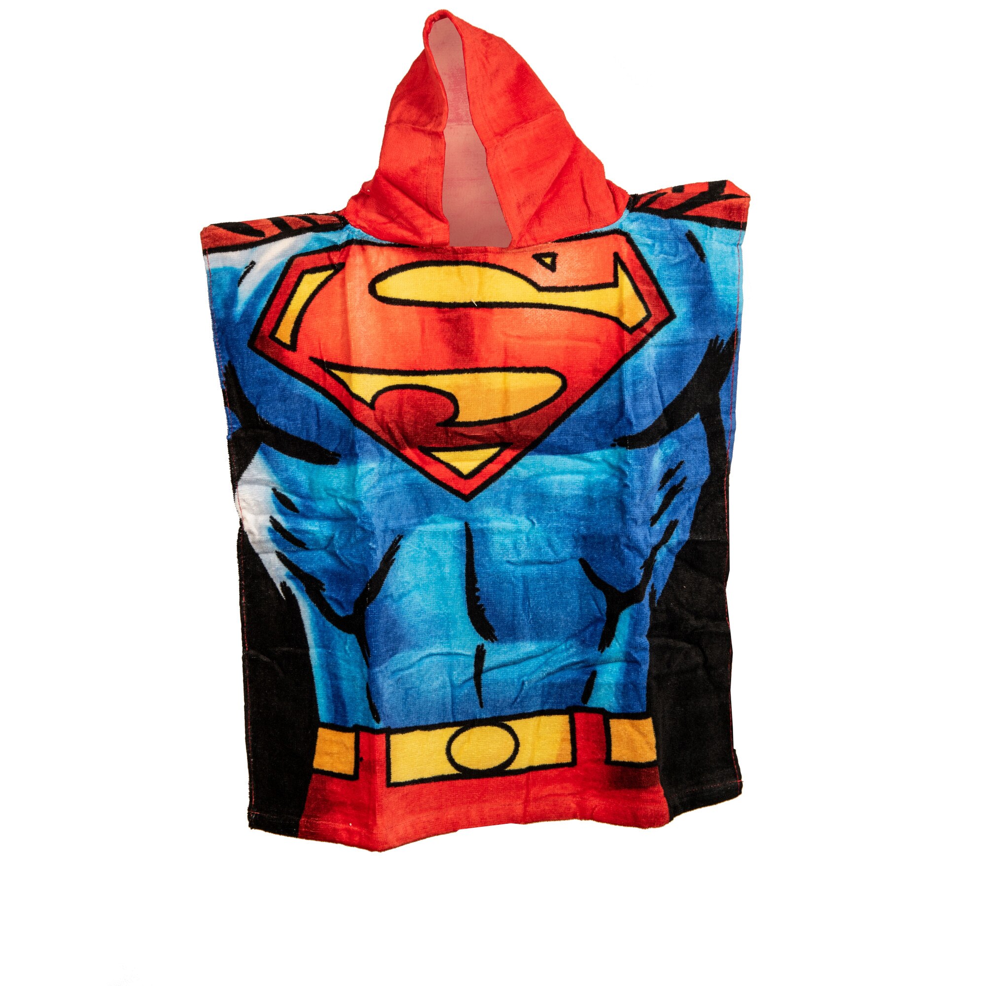 Poncho pentru baie sau plaja Superman, Carbotex, 50x115 cm, multicolor