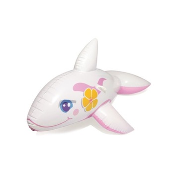 Delfin gonflabil cu maner, Zola, alb cu floricica , dimensiuni 157 x 94 cm Delfin gonflabil cu maner, Zola, alb cu floricica , dimensiuni 157 x 94 cm