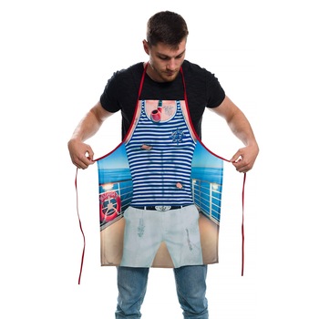 Sort bucatarie amuzant Printex, SAILOR, Multicolor, Marimea universala Sort bucatarie amuzant Printex, SAILOR, Multicolor, Marimea universala