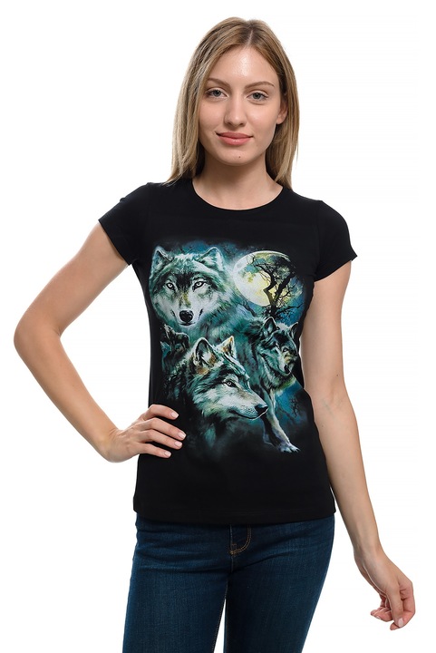 Női póló Printex, Wolves sorozat, Farkasok, Telihold