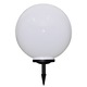 Set de 2 lampi pentru alee, glob cu LED, vidaXL, Polimetil metacrilat, 50 cm, E27, IP44, Alb