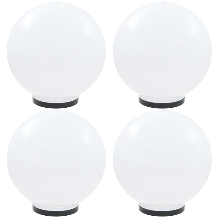 VidaXL 4 db LED gömblámpa 40 cm PMMA
