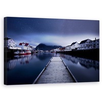 tablou canvas - cand noaptea vine pod debarcader dig case rau cer 60 x 100 cm imagen 7_0_
0