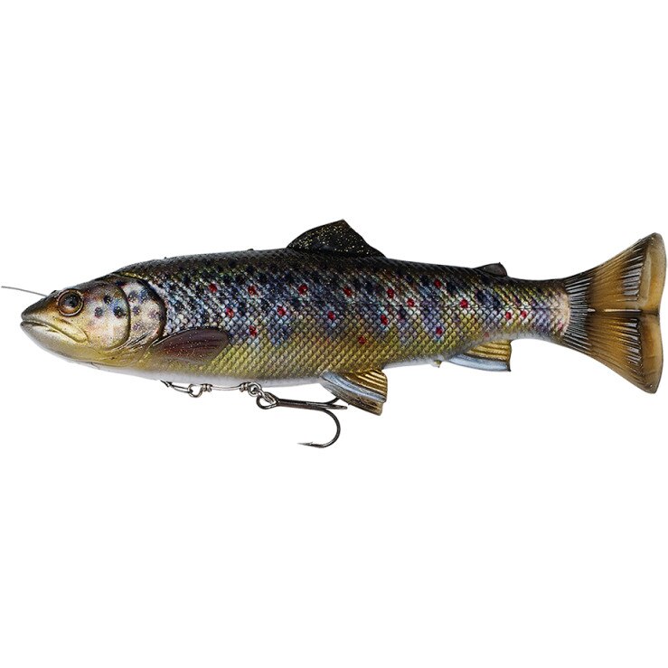 Vobler Savage Gear 4D Line Thru Pulsetail Trout 16cm 51 g Brown Trout