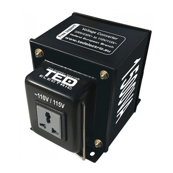Transformator Convertor 230-220V la 110-115V , 1500VA - 1050W , TED Electric Transformator Convertor 230-220V la 110-115V , 1500VA - 1050W , TED Electric