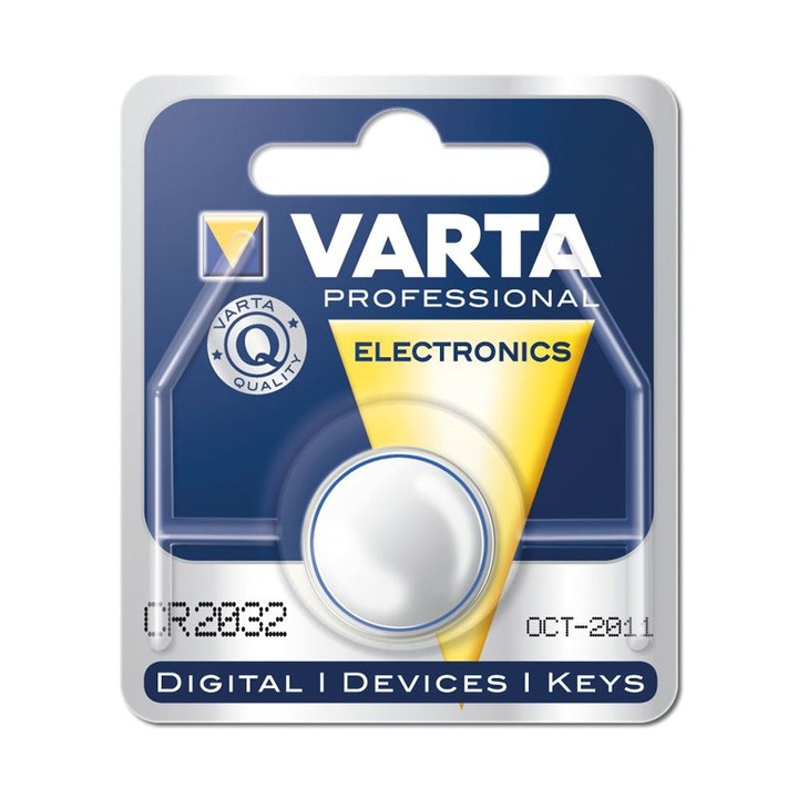 Varta CR2032 Elem, 3V, lítium, 230mAh, 1 db